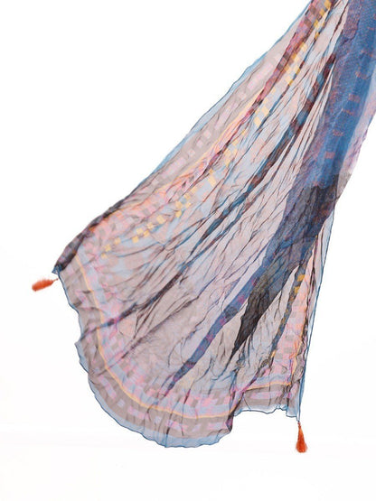 Edenrobe - Women's Blue Dupatta - EAWD20-039