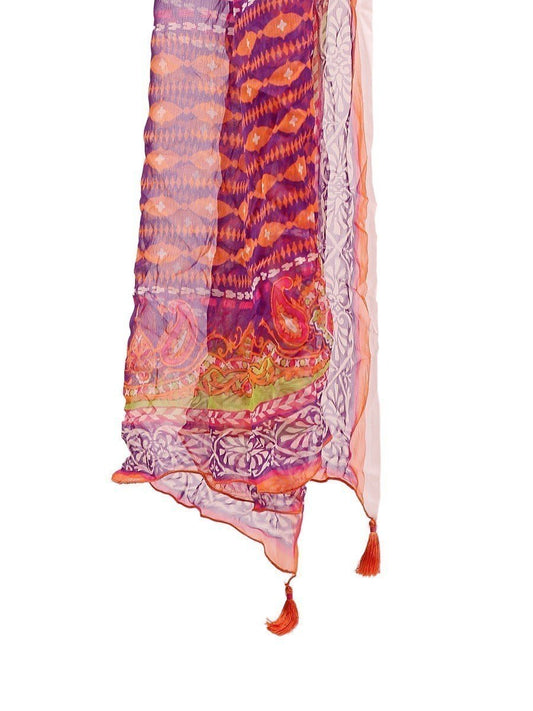 Edenrobe - Women's Purple Dupatta - EAWD20-040