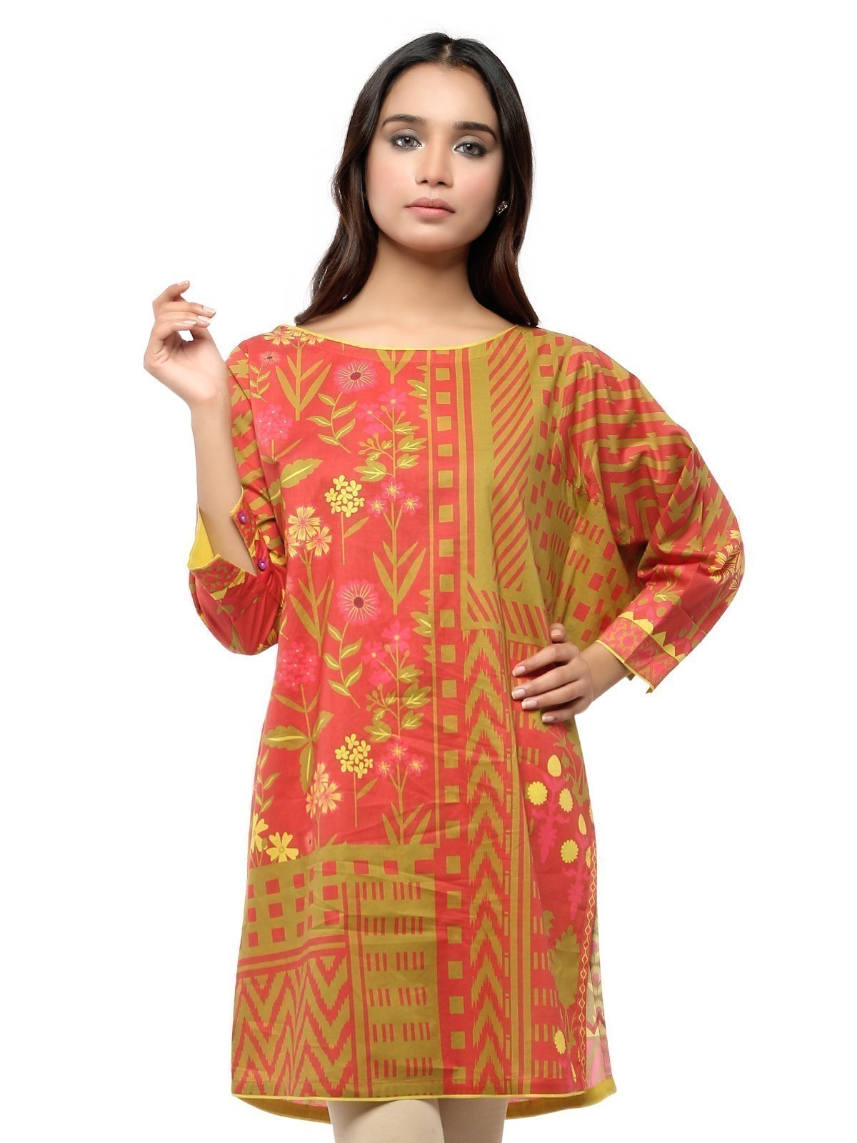 Edenrobe - Pret 1Pc Printed Cambric Shirt - EWTKA20-66763