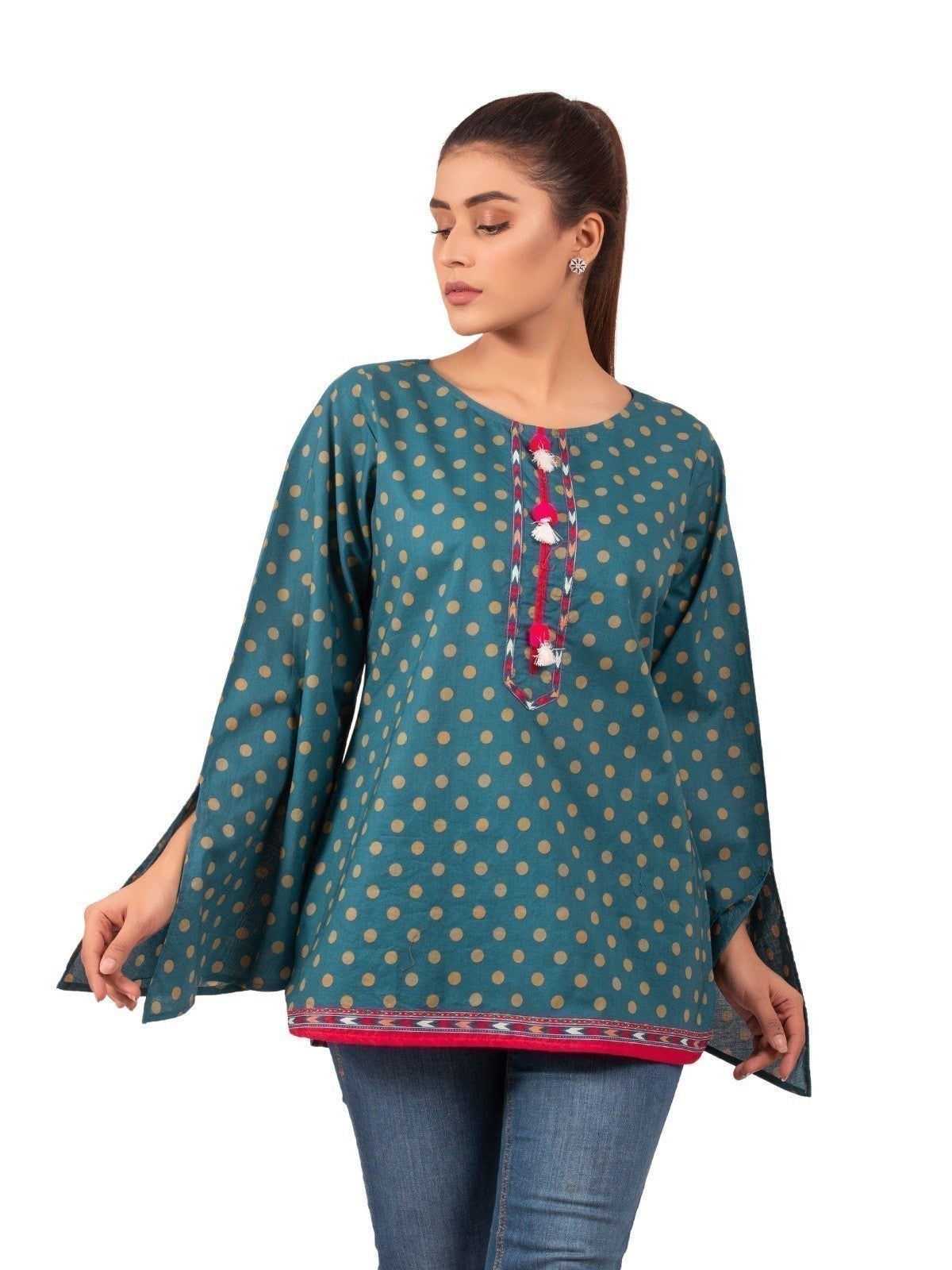Edenrobe - Pret 1Pc Printed Cambric Shirt - EWTKA20-67127