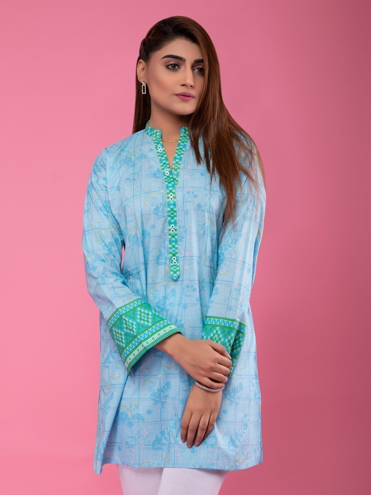 Edenrobe - Pret 1Pc Printed Cambric Shirt - EWTKA20-67135