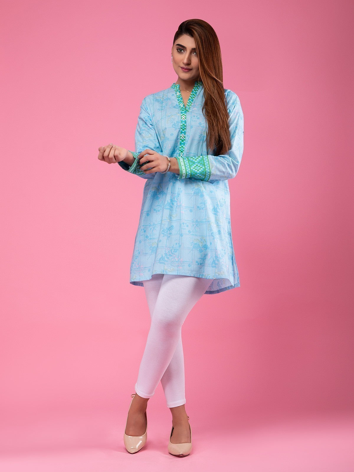 Edenrobe - Pret 1Pc Printed Cambric Shirt - EWTKA20-67135