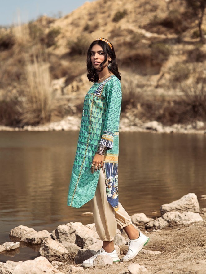 Edenrobe - Pret 1Pc Printed Lawn Shirt - EWTKA20-67144