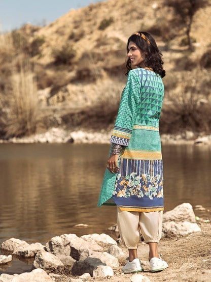 Edenrobe - Pret 1Pc Printed Lawn Shirt - EWTKA20-67144