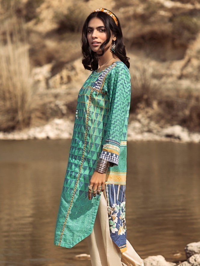 Edenrobe - Pret 1Pc Printed Lawn Shirt - EWTKA20-67144