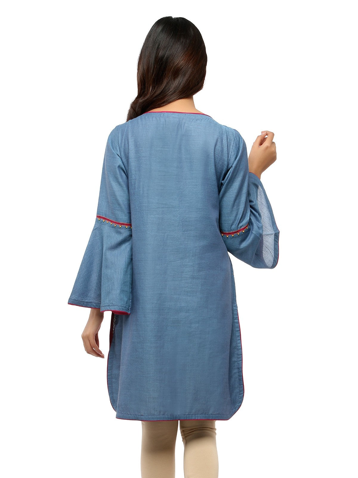 Edenrobe - Pret 1Pc Embroidered Cotton Shirt - EWTKE20-66295
