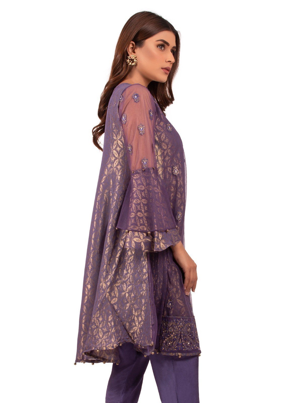 Edenrobe - Pret 2Pc Embroidered Cotton Shirt Trouser - EWTKE20-66344 (2-PCS)