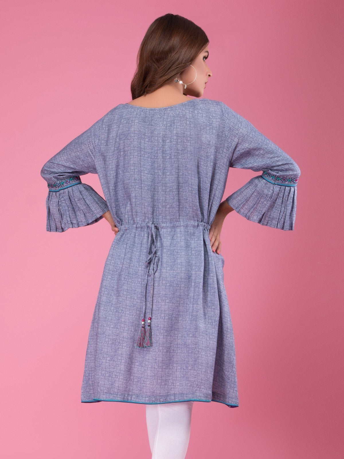 Edenrobe - Pret 1Pc Embroidered Viscose Shirt - EWTKE20-66360