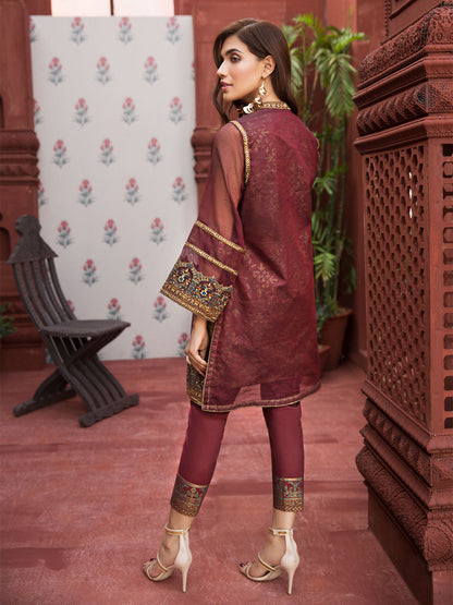 Edenrobe - Pret 2Pc Embroidered Cotton Shirt Trouser - EWTKE20-66474 (2-PCS)