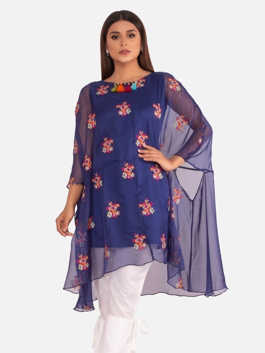 Edenrobe - Pret 1Pc Embroidered Viscose Shirt - EWTKE20-66532