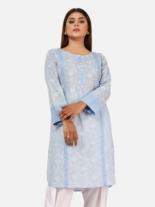 Edenrobe - Pret 1Pc Embroidered Cambric Shirt - EWTKE20-66891