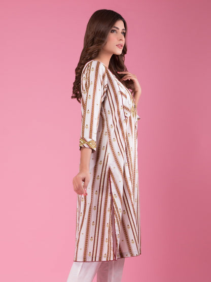 Edenrobe - Pret 1Pc Embroidered Cambric Shirt - EWTKE20-66904