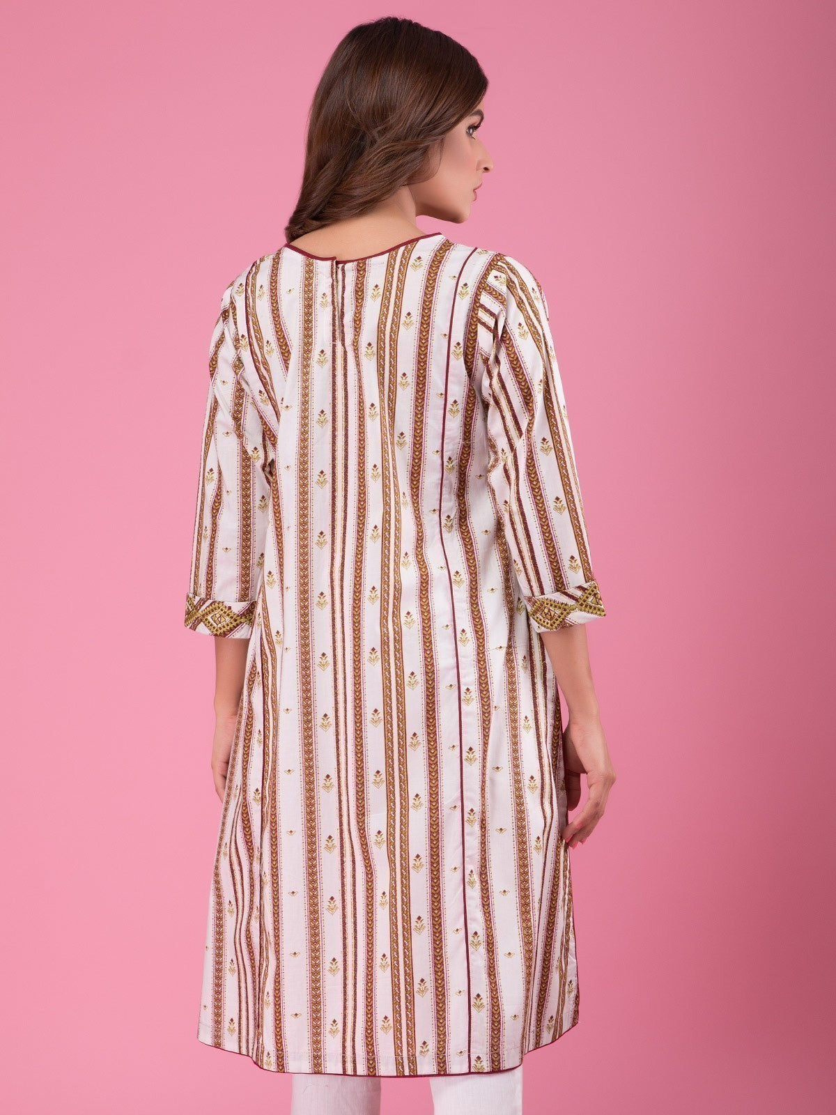 Edenrobe - Pret 1Pc Embroidered Cambric Shirt - EWTKE20-66904