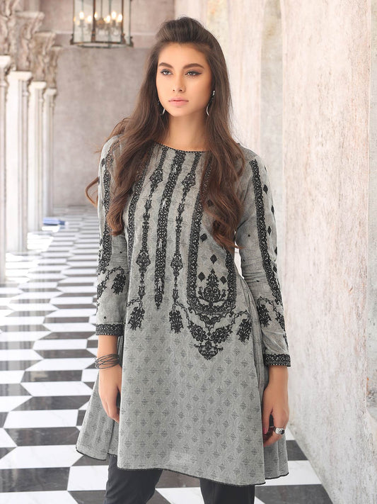 Edenrobe - Pret 1Pc Embroidered Jacquard Shirt - EWTKE20-66919