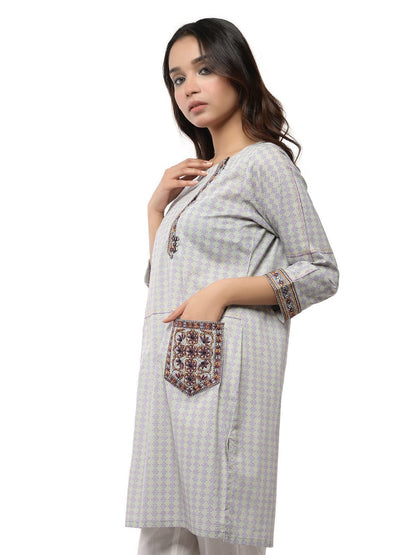 Edenrobe - Pret 1Pc Embroidered Cambric Shirt - EWTKE20-66929