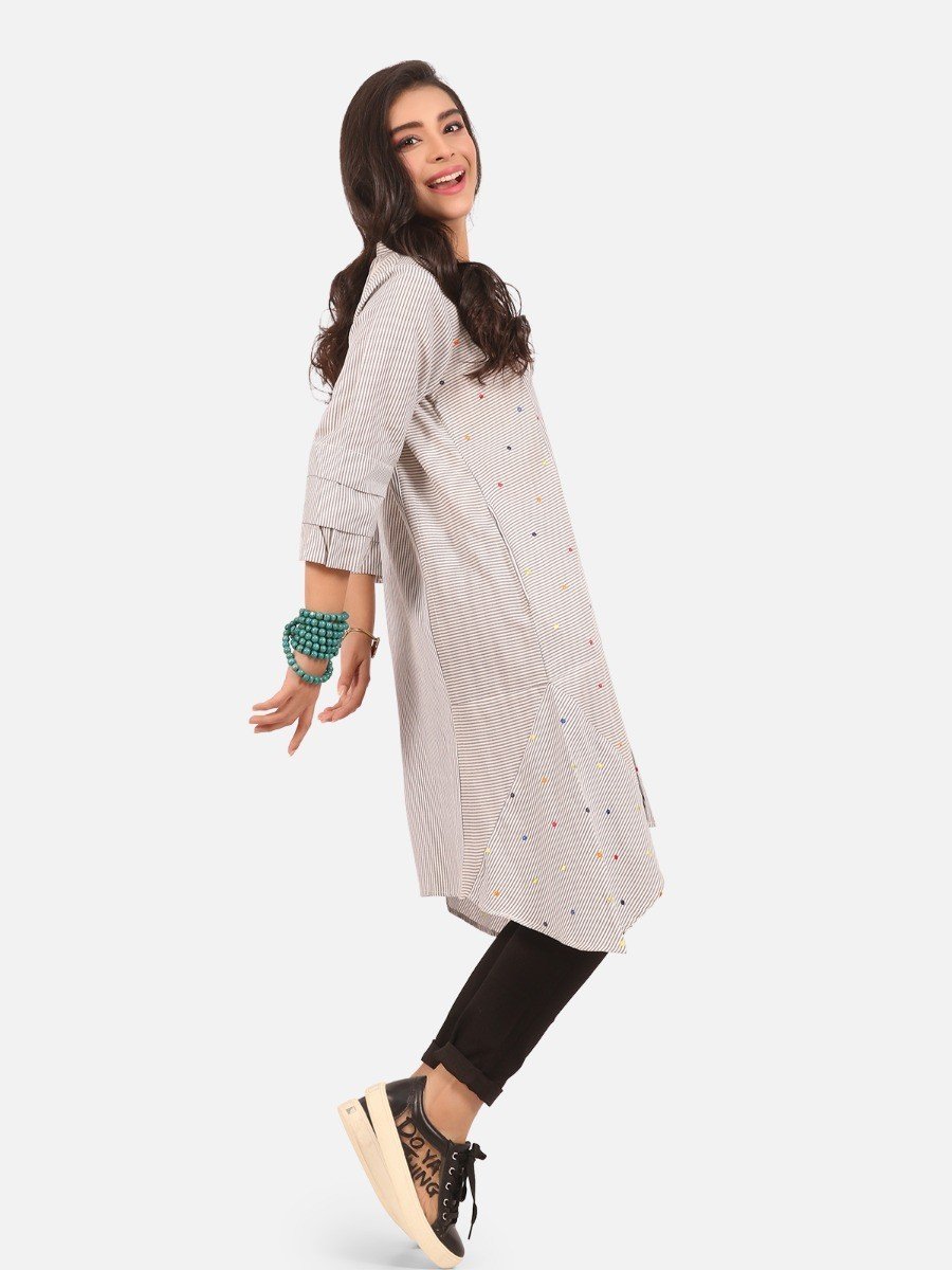 Edenrobe - Pret 1Pc Embroidered Cambric Shirt - EWTKE20-66955