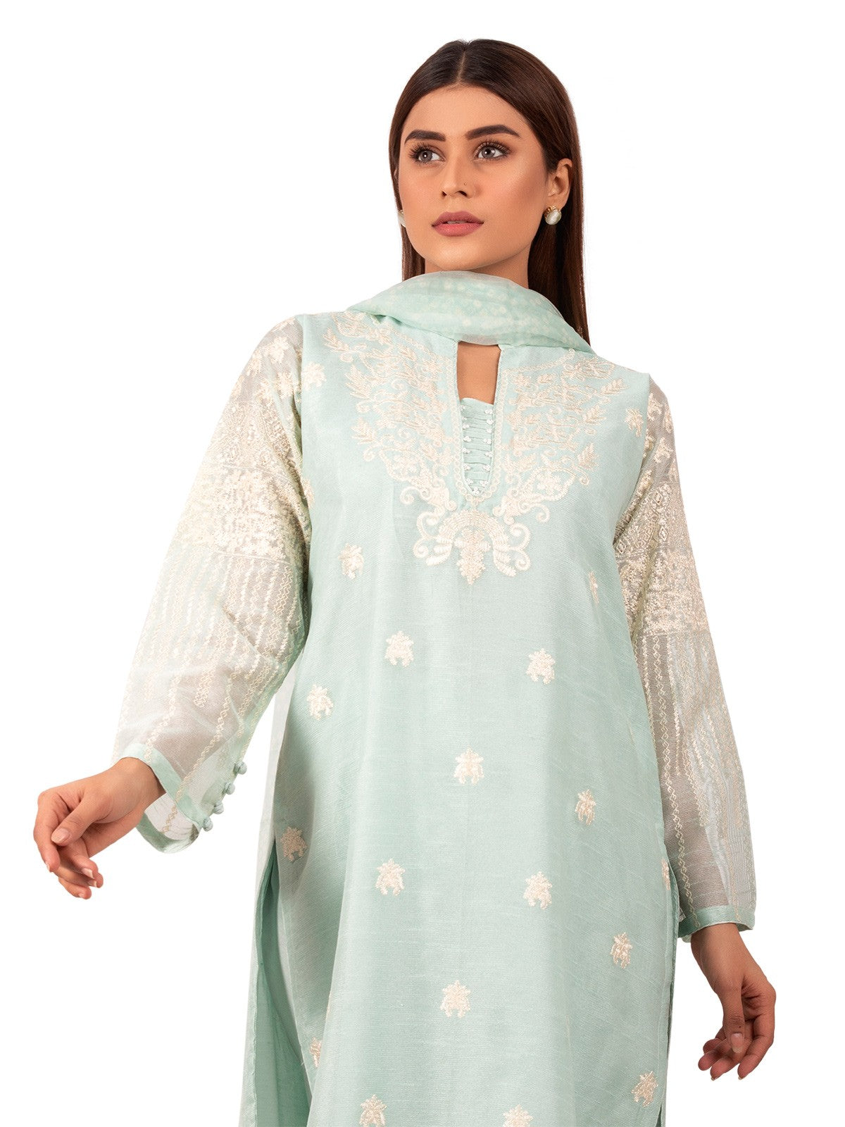 Edenrobe - Pret 3Pc Embroidered Cotton Suit - EWTKE20-67007 (3-PCS)