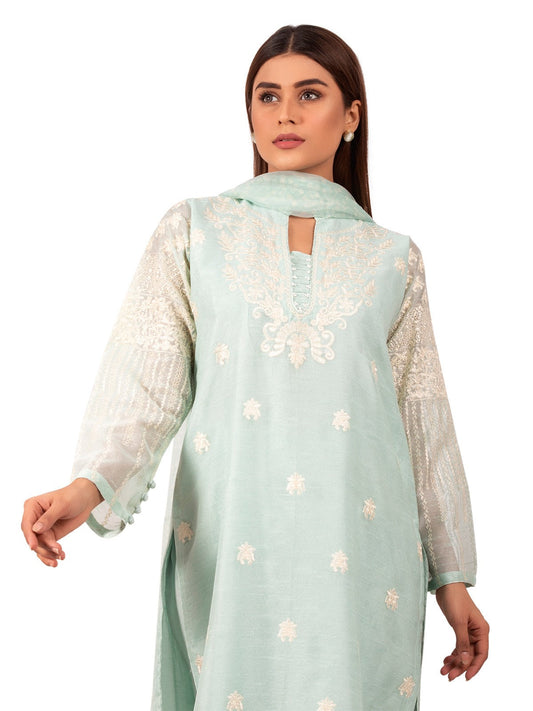 Edenrobe - Pret 3Pc Embroidered Cotton Suit - EWTKE20-67007 (3-PCS)