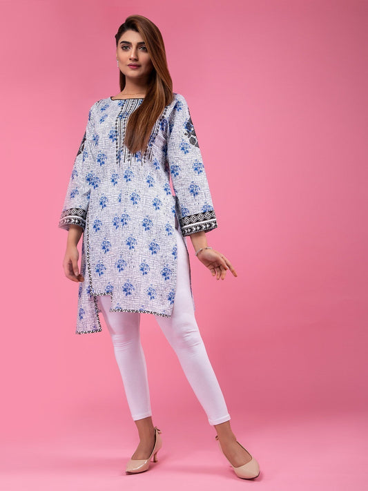 Edenrobe - Pret 1Pc Embroidered Cambric Shirt - EWTKE20-67025