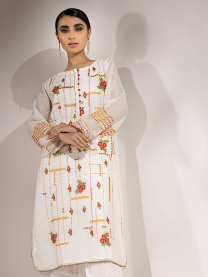 Edenrobe - Pret 2Pc Embroidered Organza Shirt Trouser - EWTKE20-67040 (2-PCS)