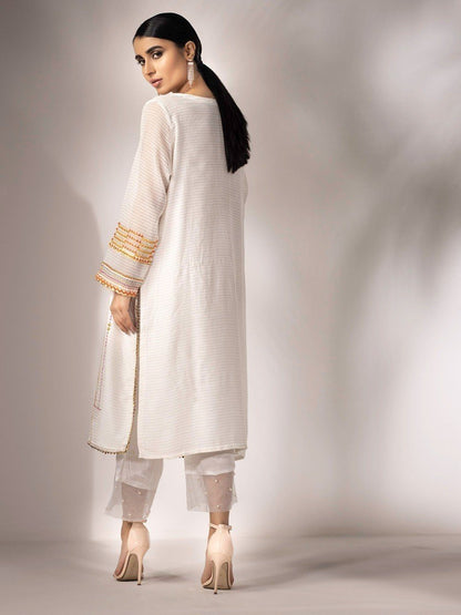 Edenrobe - Pret 2Pc Embroidered Organza Shirt Trouser - EWTKE20-67040 (2-PCS)