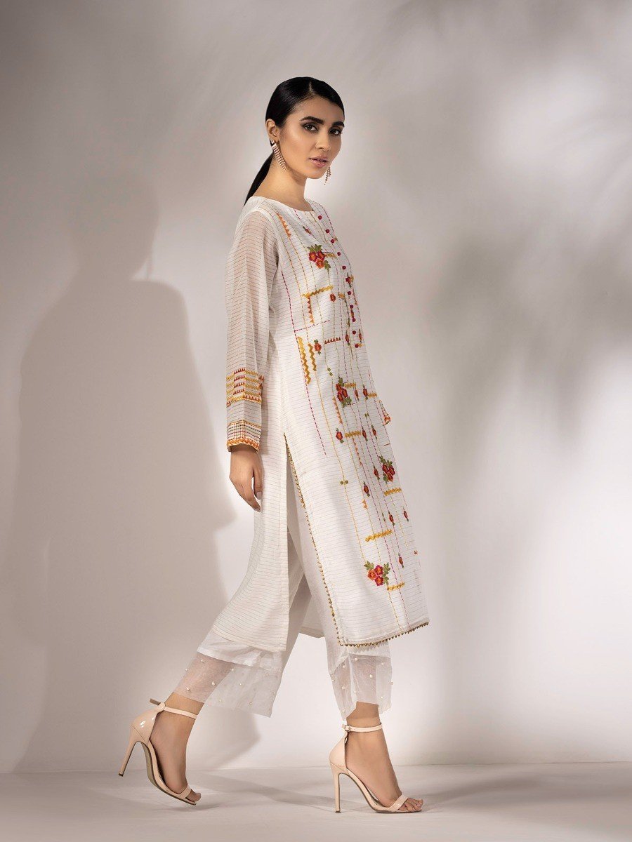 Edenrobe - Pret 2Pc Embroidered Organza Shirt Trouser - EWTKE20-67040 (2-PCS)