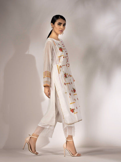 Edenrobe - Pret 2Pc Embroidered Organza Shirt Trouser - EWTKE20-67040 (2-PCS)