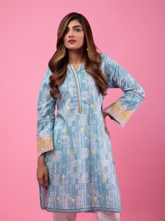 Edenrobe - Pret 1Pc Embroidered Cambric Shirt - EWTKE20-67044