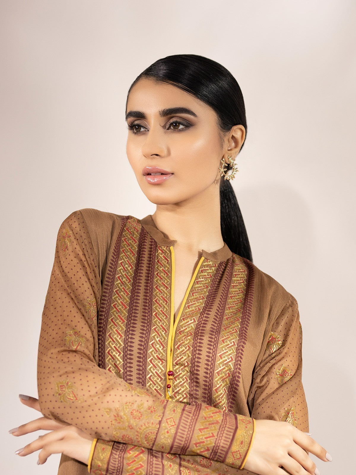 Edenrobe - Pret 2Pc Embroidered Viscose Shirt Trouser - EWTKE20-67045 (2-PCS)