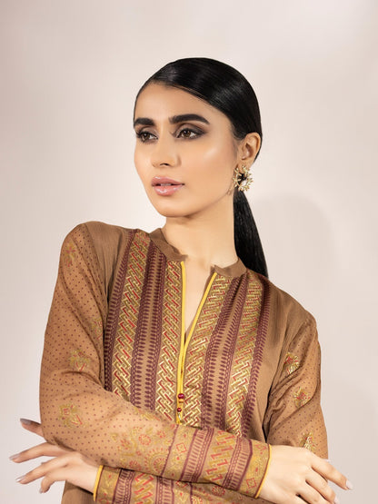 Edenrobe - Pret 2Pc Embroidered Viscose Shirt Trouser - EWTKE20-67045 (2-PCS)