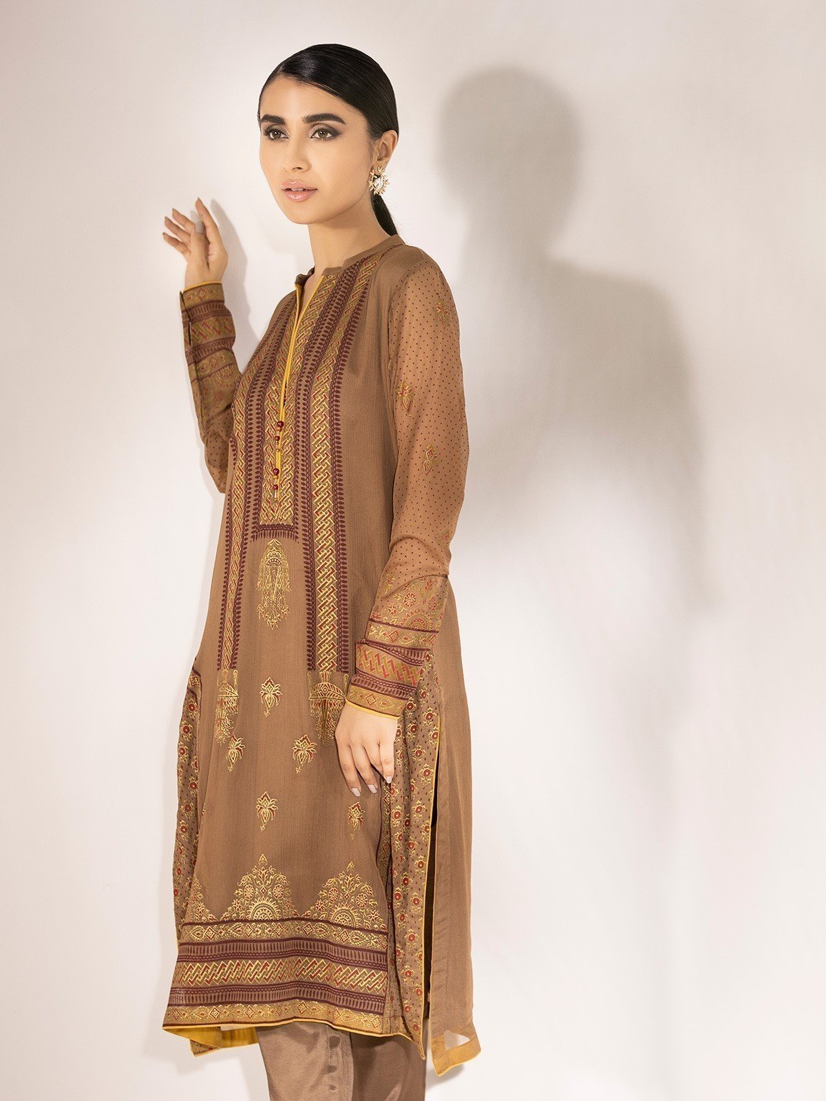 Edenrobe - Pret 2Pc Embroidered Viscose Shirt Trouser - EWTKE20-67045 (2-PCS)