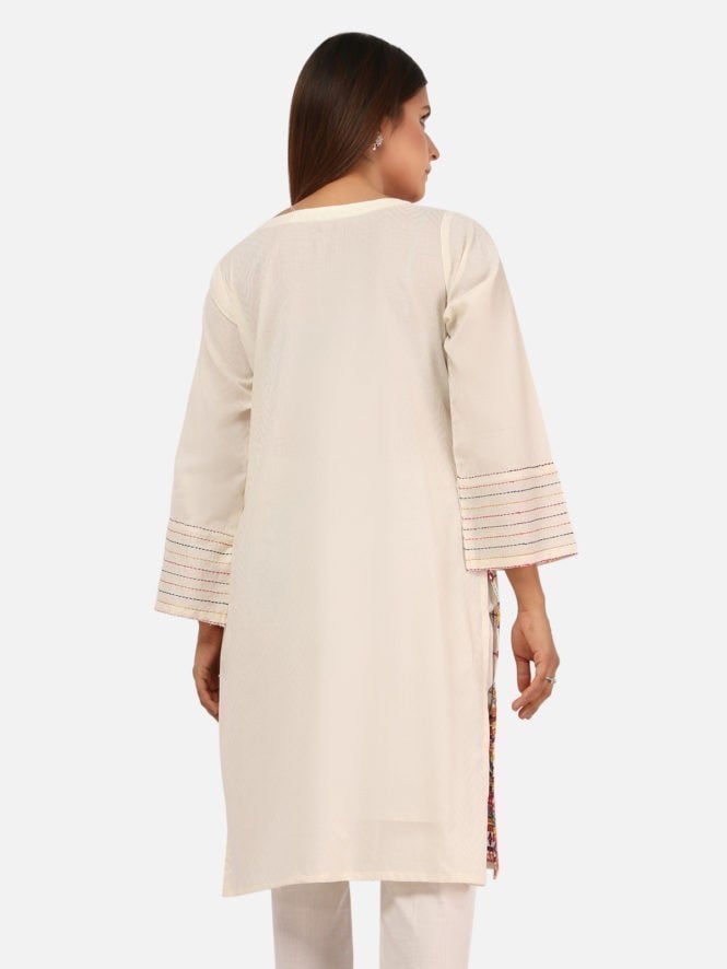 Edenrobe - Pret 1Pc Embroidered Jacquard Shirt - EWTKE20-67054