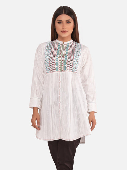 Edenrobe - Pret 1Pc Embroidered Cotton Shirt - EWTKE20-67091