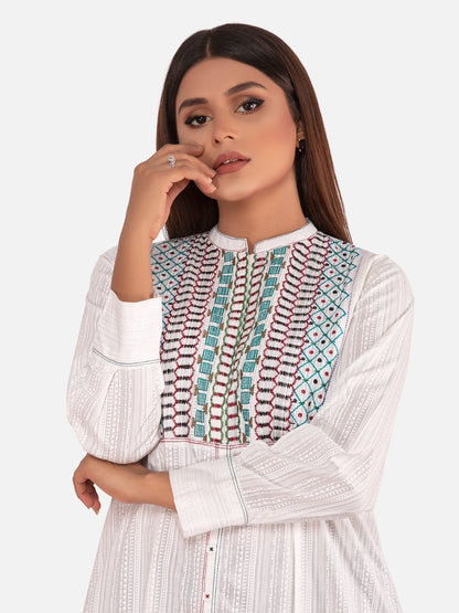 Edenrobe - Pret 1Pc Embroidered Cotton Shirt - EWTKE20-67091