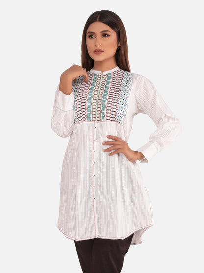 Edenrobe - Pret 1Pc Embroidered Cotton Shirt - EWTKE20-67091