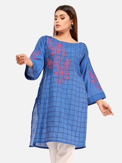 Edenrobe - Pret 1Pc Embroidered Viscose Shirt - EWTKE20-67105