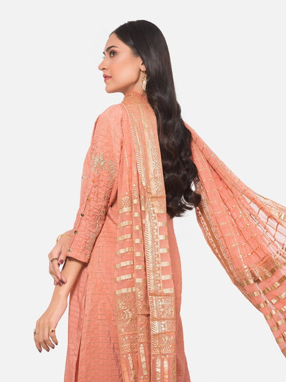 Edenrobe - Pret 3Pc Embroidered Cotton Suit - EWTKE20-67106 (3-PCS)