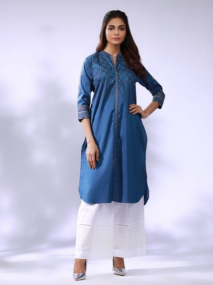 Edenrobe - Pret 2Pc Embroidered Cotton Shirt Trouser - EWTKE20-67125 (2-PCS)