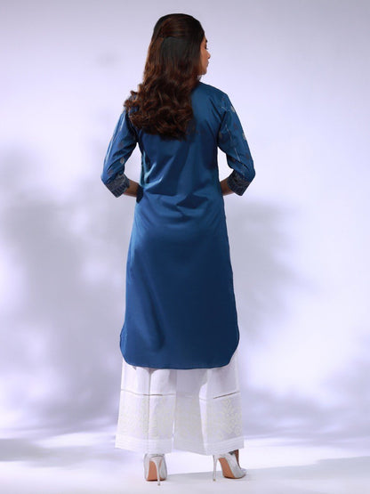 Edenrobe - Pret 2Pc Embroidered Cotton Shirt Trouser - EWTKE20-67125 (2-PCS)