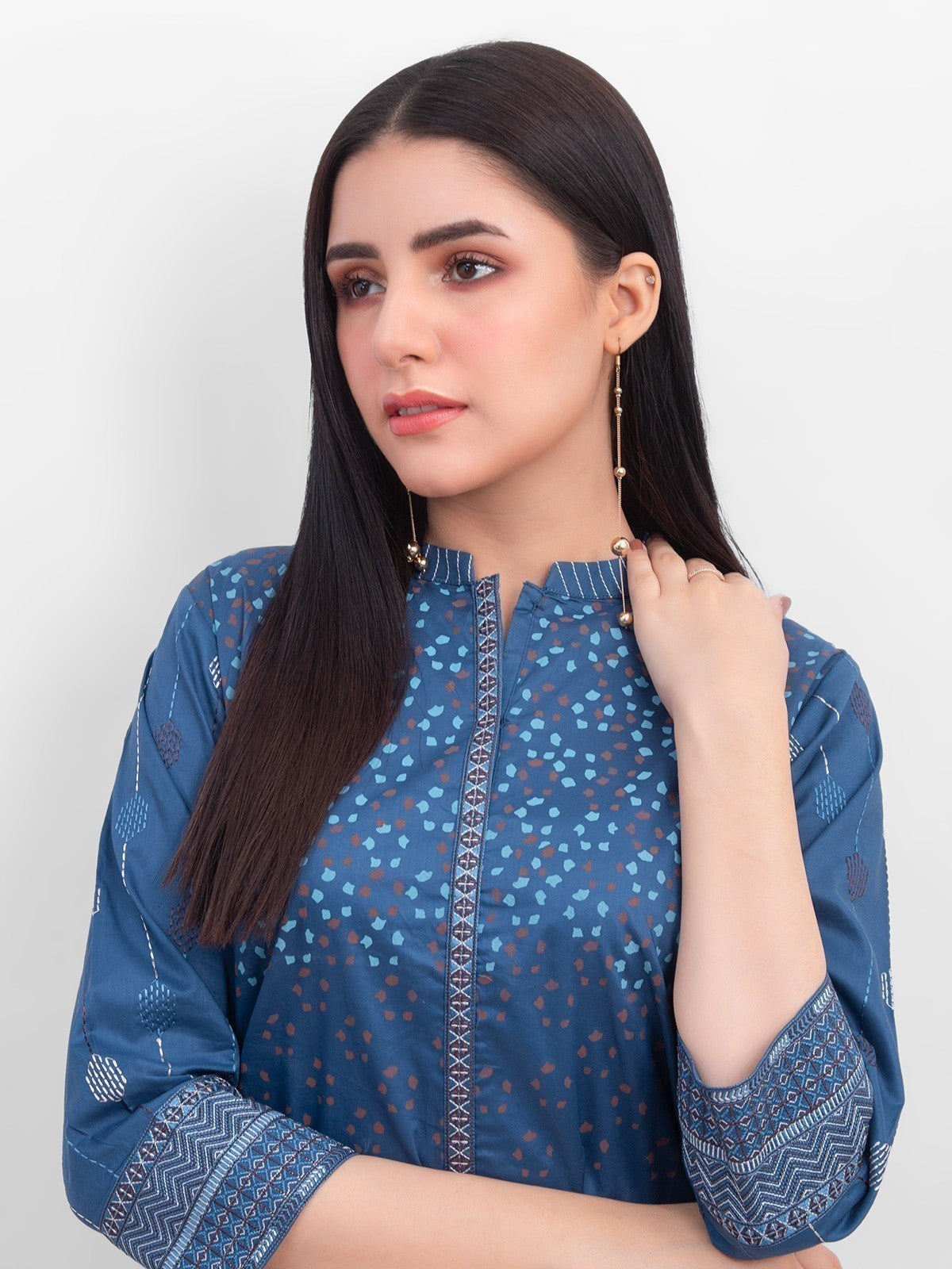 Edenrobe - Pret 2Pc Embroidered Cotton Shirt Trouser - EWTKE20-67125 (2-PCS)