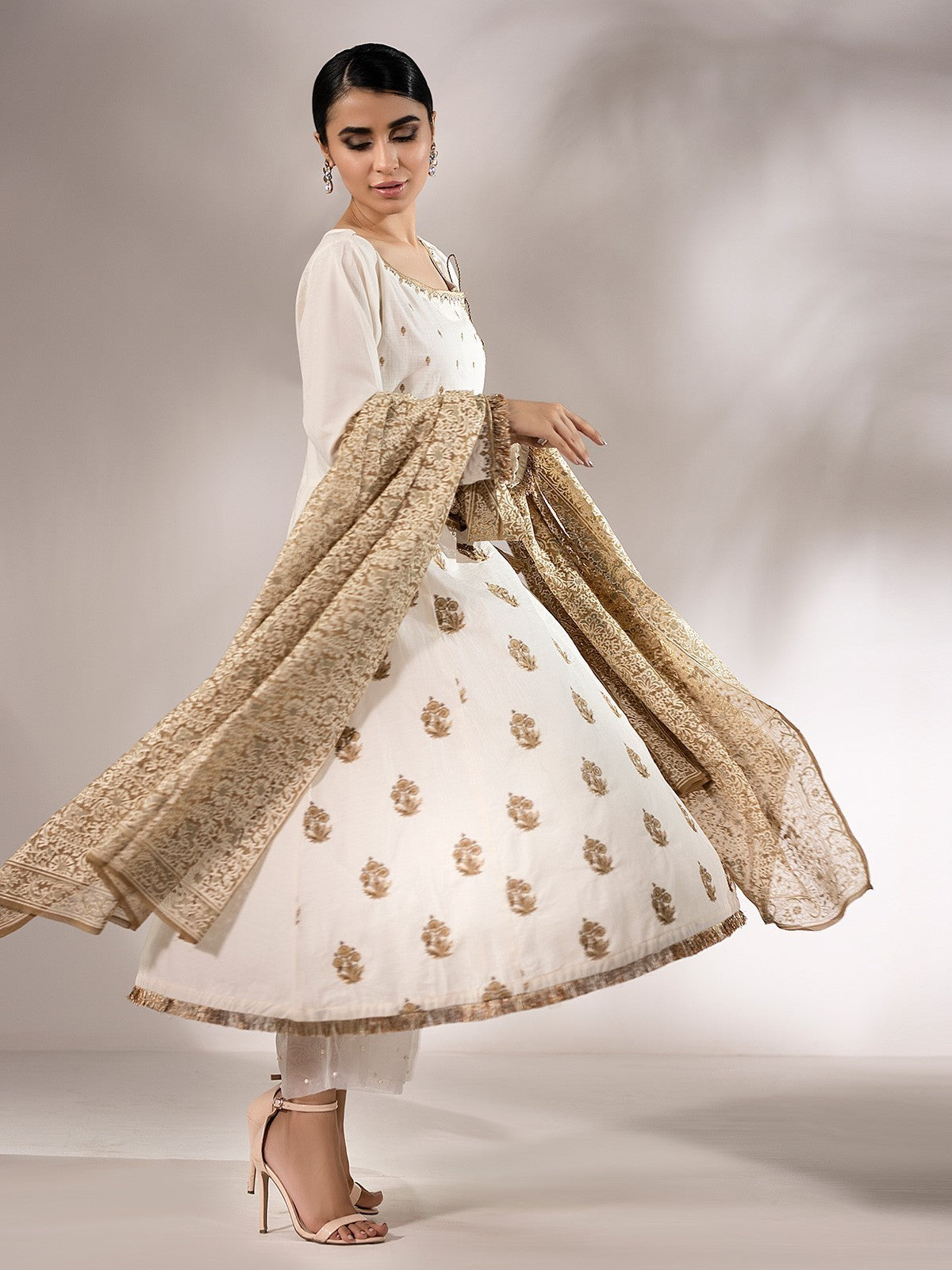 Edenrobe - Pret 2Pc Embroidered Jacquard Shirt Dupatta - EWTKE20-67134 (2PC-D)