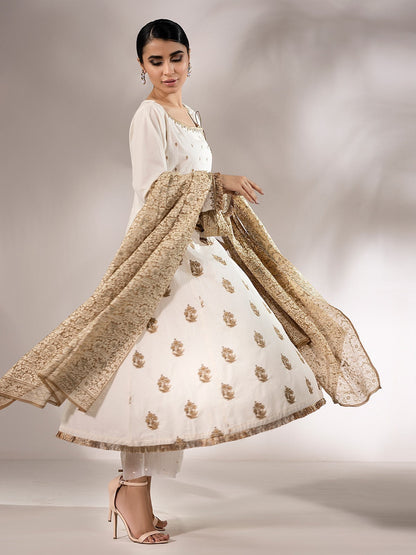 Edenrobe - Pret 2Pc Embroidered Jacquard Shirt Dupatta - EWTKE20-67134 (2PC-D)