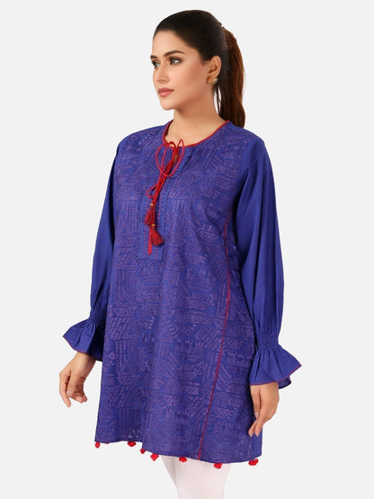 Edenrobe - Pret 1Pc Embroidered Cambric Shirt - EWTKE20-67136