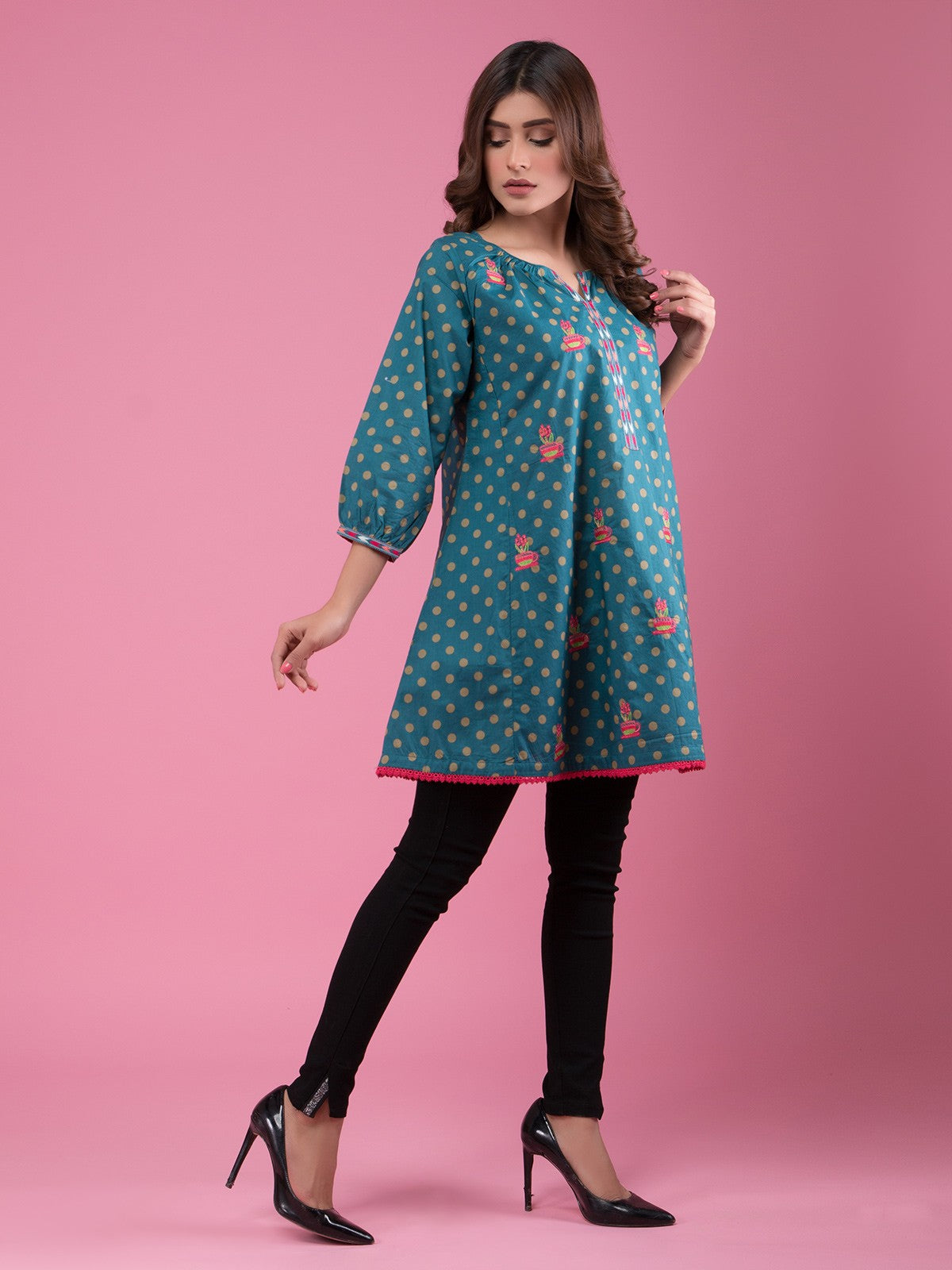 Edenrobe - Pret 1Pc Embroidered Cambric Shirt - EWTKE20-67148
