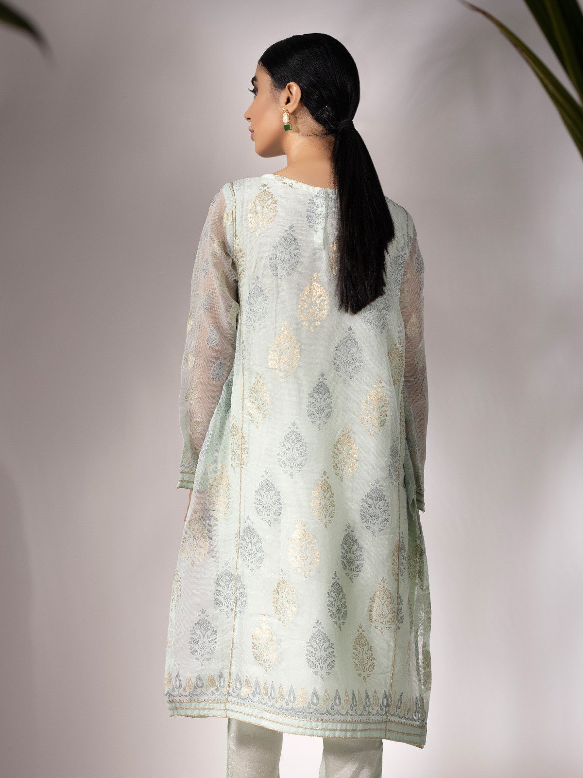 Edenrobe - Pret 2Pc Embroidered Green Shirt Trouser - EWTKE20-67154 (2-Pcs)