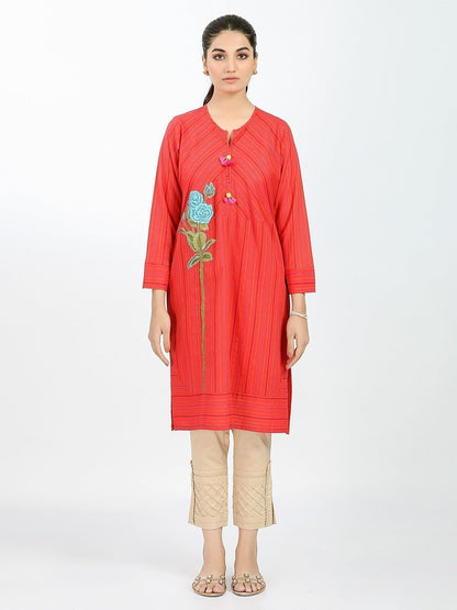 Edenrobe - Pret 1Pc Embroidered Jacquard Shirt - EWTKE20-67224