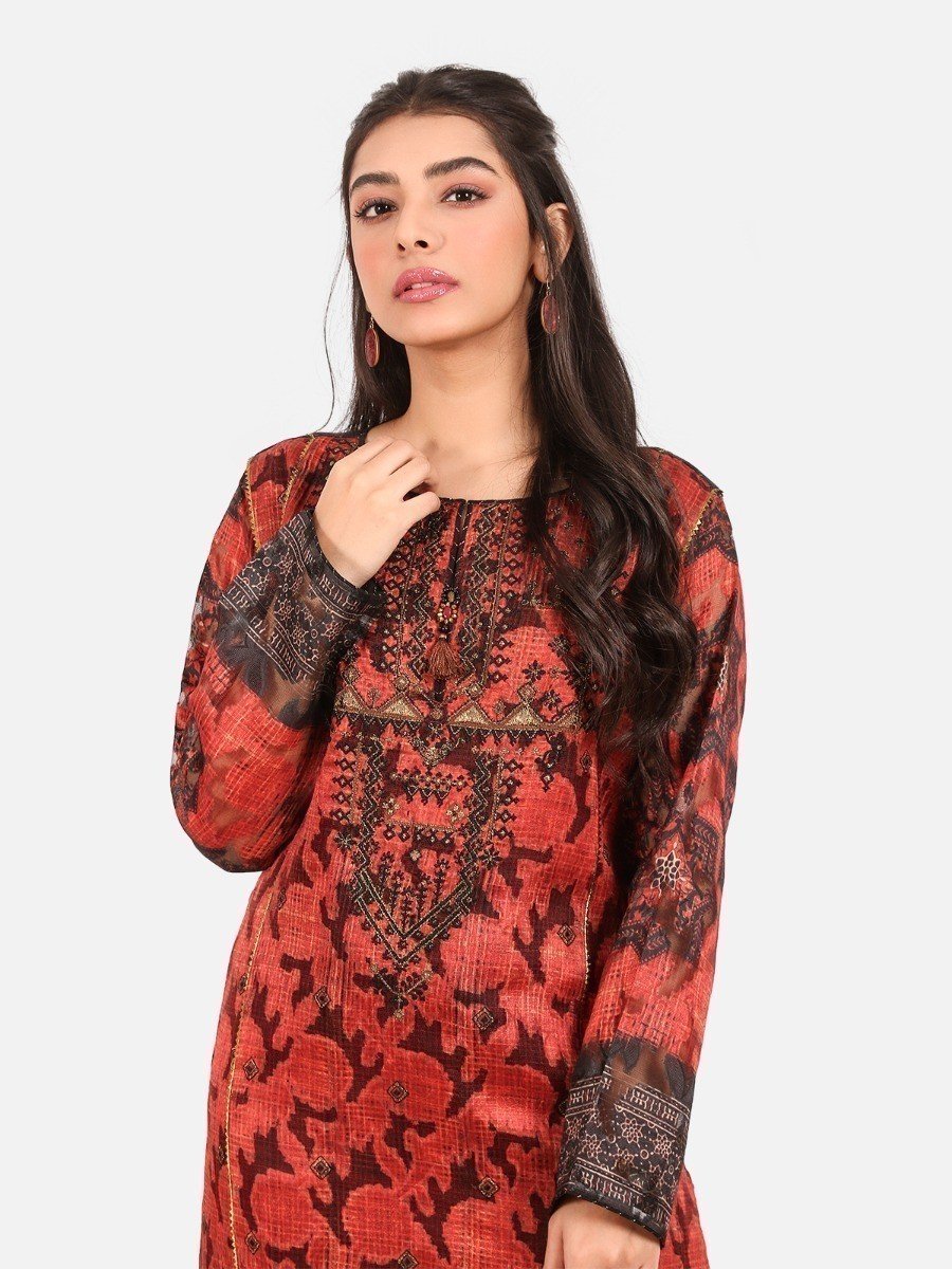 Edenrobe - Pret 2Pc Embroidered Broshia Shirt Trouser - EWTKE20-67231 (2-PCS)