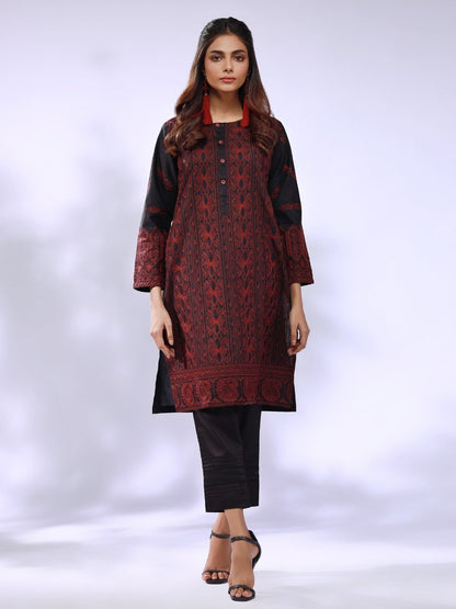 Edenrobe - Pret 1Pc Embroidered Cotton Shirt - EWTKE20-67247
