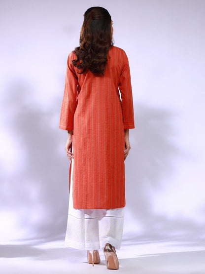 Edenrobe - Pret 1Pc Embroidered Jacquard Shirt - EWTKE20-67248