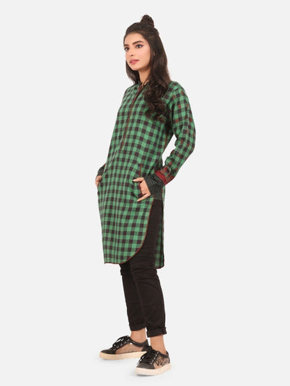 Edenrobe - Pret 1Pc Embroidered Cotton Shirt - EWTKE20-67250